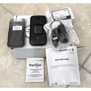 Alcatel MyFlip 2 A406DL 4GB Gray TracFone (Big Buttons) Reconditioned Open Box